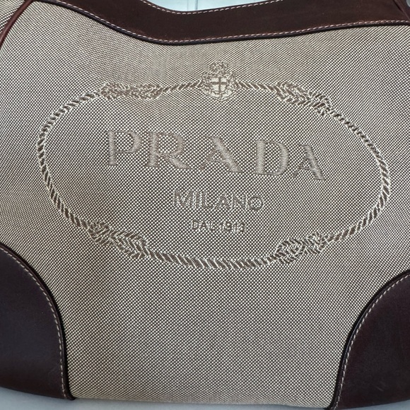 Authentic Prada shoulder bag, Canapa logo, Jaquard canvas - Picture 2 of 10